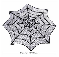 Black Lace Spider Web Tablecloth