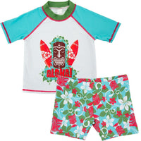 Maillots de bain garçons (short + chemise)