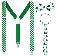 Irish Shamrock Back Bow Tie Three Piece