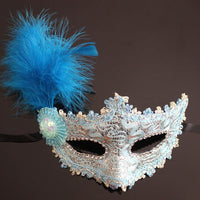 Masque de mascarade en plumes de dentelle