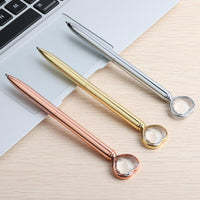 Crystal Heart Metal Pens
