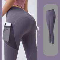 Leggings deportivos con bolsillo lateral de malla
