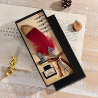 Vintage Feather Calligraphy Pen Gift Set