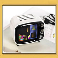 Pixel Art Bluetooth Alarm Clock Speaker