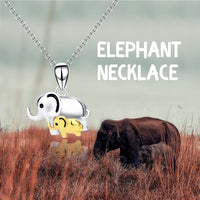 Collier et boucles d'oreilles en argent 925, tendance de la mode européenne et américaine, éléphant