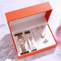 Conjuntos de regalo de reloj de joyería de moda Swan