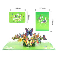Tarjeta emergente del día de la madre con mariposas de colores