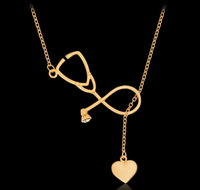 Stethoscope Heart Toggle Necklace