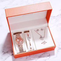 Conjuntos de regalo de reloj de joyería de moda Swan
