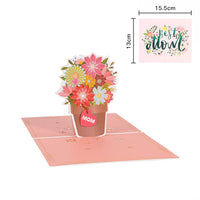 Tarjeta emergente del día de la madre con mariposas de colores