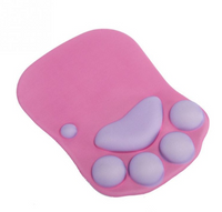 Alfombrilla de ratón con forma de pata de gato con soporte para muñeca