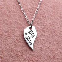 3 PCS Heart-shaped Matching Mom Sisters Necklace Set Stainless Steel Mother Daughter Necklaces