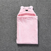 Manta con capucha de oso de peluche