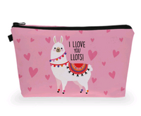 Llama Print Zipper Pouch
