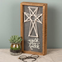 Walk By Faith - String Art Box Sign