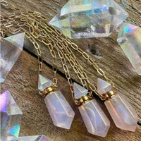 Aura Quartz Crystal Diffuser Necklace
