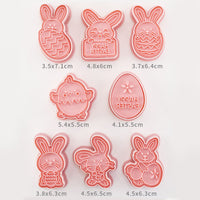 Moule à biscuits de pâques, lapin de dessin animé, presse à biscuits pour œufs de pâques