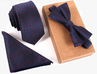 Conjuntos de regalo de corbata y pajarita delgadas