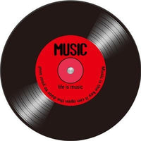 Vinyl Record Print Round Floor Mat