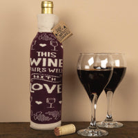 This Wine Pairs Well With Love - Bottle Sock/Wine Bag
