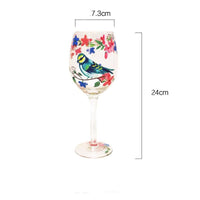 Verres à vin de Noël peints à la main