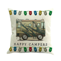 Housses de coussin en lin Happy Campers RV