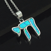 Collar con colgante de tortuga marina de ópalo azul relleno de plata de moda para mujer, regalo de joyería de playa de océano de boda Animal femenino