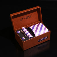 Coffret cadeau de mariage d'affaires, ensemble de cravates pour hommes 6 pièces