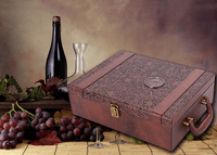 Creative Wine Box Leather Gift Box Handmade Home Kitchen Bar Accessories Decor Lafite Wine Holder Wine Packaging Box Friend Gift