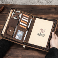 Leather Zipper Multifunctional Flat Leather Case