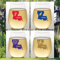 LOUISIANA COLLECTION - Home State - Verres à vin incassables sans pied (paquet de 2)