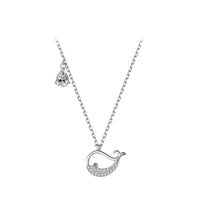 Collier petite baleine en argent Sterling S925, conception de Niche féminine