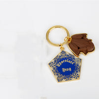 Pendentif porte-clés avec étiquette grenouille Magic College