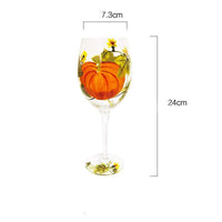 Verres à vin de Noël peints à la main