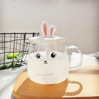 Rabbit Mug with Bunny Ears Lid