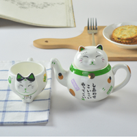 Chinese Lucky Cat Teapot and Cup Gift Sets
