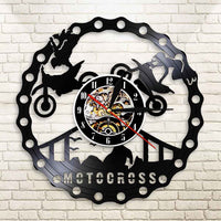 Reloj de pared de carreras de motocross