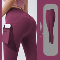 Leggings deportivos con bolsillo lateral de malla