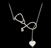 Stethoscope Heart Toggle Necklace
