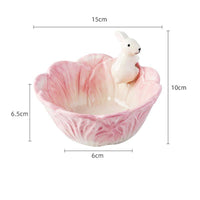 Spring Cabbage Rabbit Accented Tableware