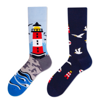 Chaussettes fantaisie asymétriques