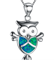 Collar con colgante de tortuga marina de ópalo azul relleno de plata de moda para mujer, regalo de joyería de playa de océano de boda Animal femenino