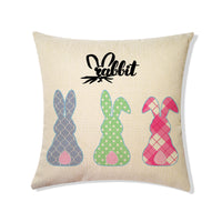 Easter Linen Throw Pillowcases