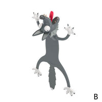 Marque-page 3D animal de dessin animé écrasé