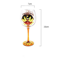 Verres à vin de Noël peints à la main