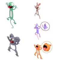 Marque-page 3D animal de dessin animé écrasé