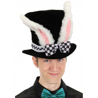 Chapeau haut de forme lapin blanc Alice au pays des merveilles