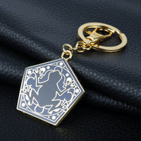 Pendentif porte-clés avec étiquette grenouille Magic College