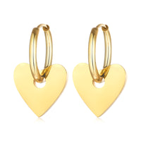 Gold Heart Earrings