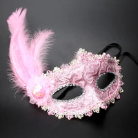 Masque de mascarade en plumes de dentelle